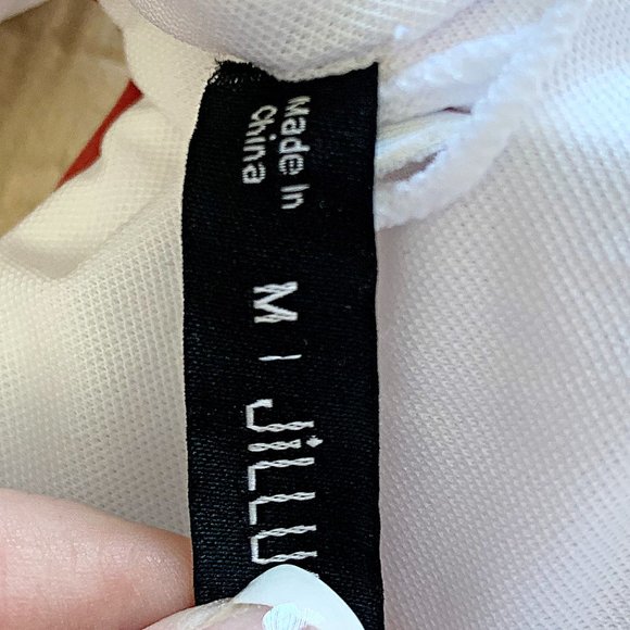 High-Waisted Colorblock Bandeau Bikini Set in Red - Picture 10 of 12